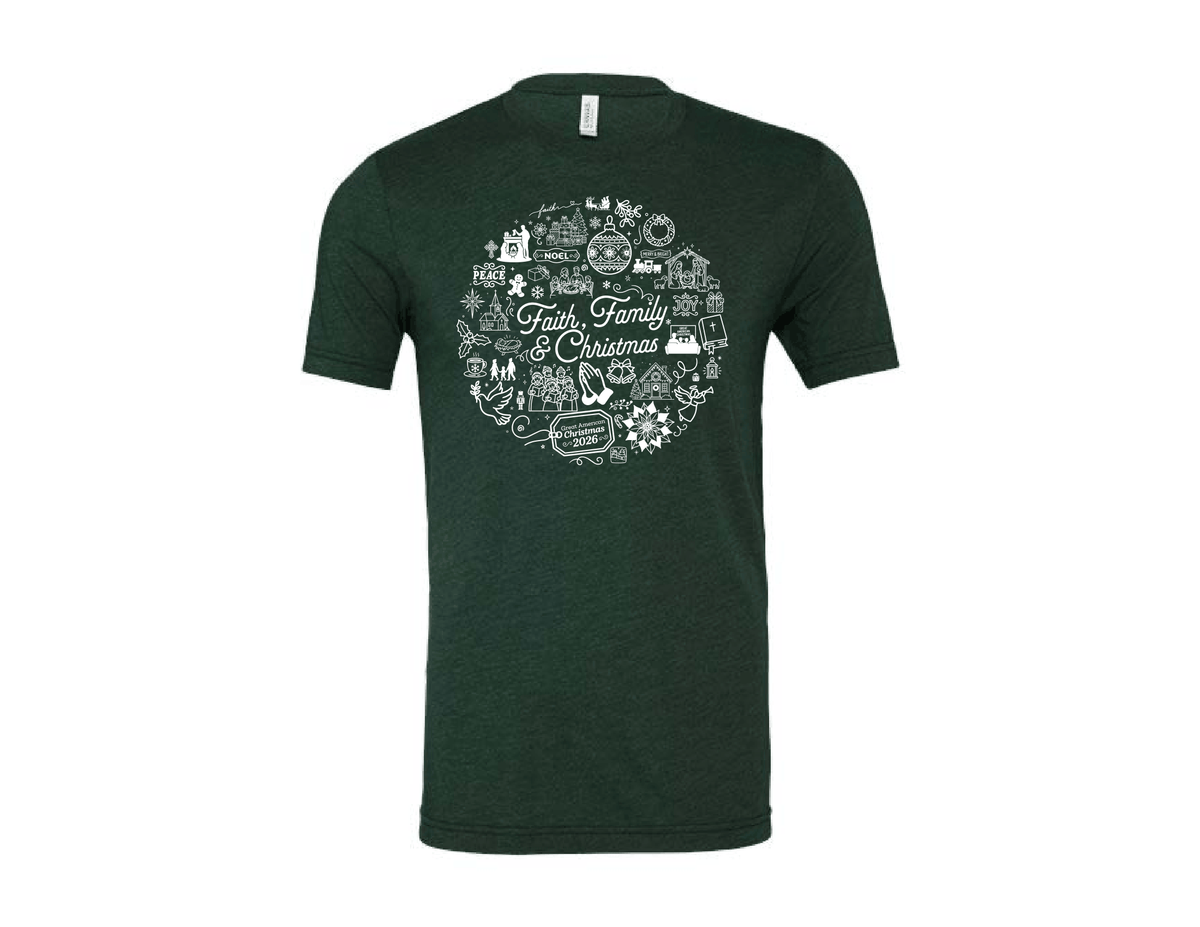Faith, Family & Christmas T-Shirt