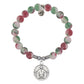 Christmas As its Meant to Be Charm with Holiday Jade Gemstone Bracelet